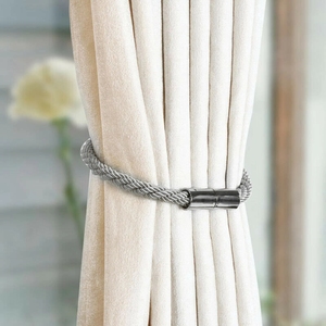 Puissant rideau gris attaches magnétiques clip de rideau attache boucle support fenêtre sangle 60cm - Product Image 3