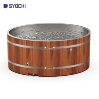 Syochi, bain à remous extérieur très vendu, en acier inoxydable et en bois de cèdre rouge, chauffé au bois, à vendre