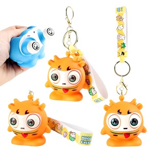 Jouet Squishy Dessin Animé à Yeux Saillants Anti-Stress, Jouet à Presser Nouveauté Décompression, Porte-clés Fidget Kawaii, Vente en Gros - Product Image 5