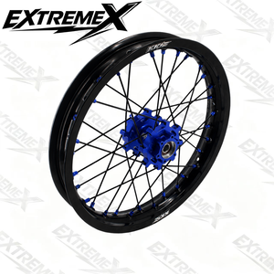 Ensemble de roues à rayons tout-terrain <span class=keywords><strong>KKE</strong></span> 19/16 pouces, 1.6x19 avant, 1.85x16 arrière, moyeux CNC bleus pour Surron Light Bee - Product Image 5