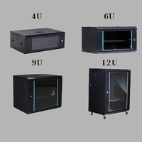 Armoire réseau en fibre optique intérieure de haute qualité, 4U 6U 9U, perforée, personnalisée, murale, en acier, pour serveur et centre de données