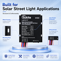Contrôleur solaire MPPT Boost 64100 6.4V100W30A de Sukite pour éclairage public à énergie solaire avec capteur pour projet d'éclairage de rue