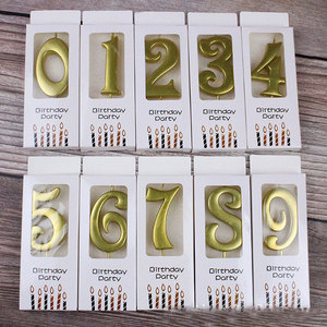 Chúc mừng sinh nhật <span class=keywords><strong>0</strong></span> 1 2 3 4 5 6 7 8 <span class=keywords><strong>9</strong></span> Nến số bánh kem Nến số vàng Đồ trang trí bánh kem - Product Image 3