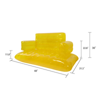 Canapé gonflable double de luxe en PVC, portable, pliable, imperméable, pour intérieur, extérieur, camping, chambre à coucher