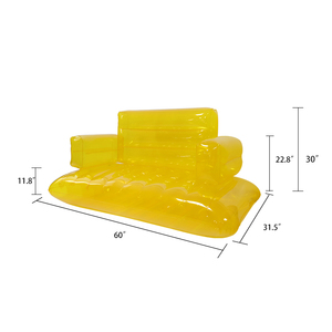 Deluxe Double Inflatable <strong>Air</strong> <strong>Sofa</strong> <strong>PVC</strong> Portable Couch Foldable Waterproof Inflatable Chair For Indoor Outdoor Camping Bedroom - Product Image 5