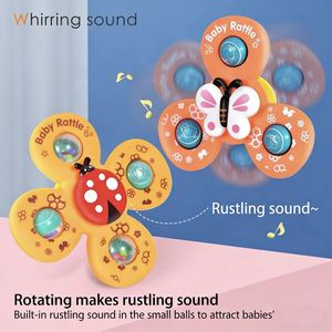 Jouet musical pivotant à ventouse pour bébé, avec anneau de dentition et fonction apaisante, pour poussette et chaise haute - Product Image 4