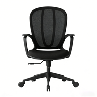 Mobilier de bureau commercial : Chaise de direction ergonomique à dossier mi-haut, chaise de bureau pivotante ergonomique sur roulettes.