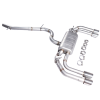 Système d'échappement quadruple haute performance Audi A6 A7 C7 3.0T avec section intermédiaire-arrière en acier inoxydable 304