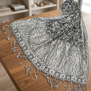 Best Selling 100% Viscose <b>Pashmina</b> Shawl <b>Scarf</b> Jacquard Long Soft Classic Women's Traditional Multi-Function Breathable Winter - Product Image 3
