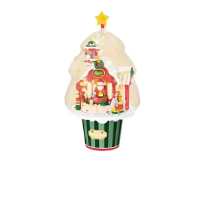 Ensemble de <span class=keywords><strong>micro</strong></span>-blocs de Noël : Machine à poupées et modèle en forme de gâteau, jouet éducatif DIY compatible <span class=keywords><strong>Lego</strong></span>, cadeau de Noël - Product Image 1