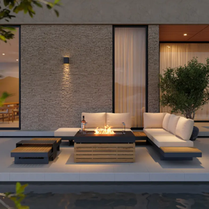 Furnitur kayu jati fitur unik dengan Set bantal Sofa ruang tamu teras Hotel Sofa taman bagian luar ruangan - Product Image 3