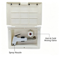 Douche extérieure, pistolet de lavage en acier inoxydable, rinceur extérieur pour camping-car, accessoire universel pour camping-car