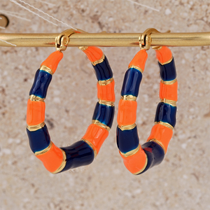 Pendientes de Aro Acrílicos TAYOINFASO 304 316, Color Naranja y Azul, Chapados en Oro, Estilo Bohemia para Mujer, Regalo de Joyería - Product Image 5