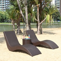 Chaises de piscine d'extérieur, chaises longues de plage Bali, imperméables, résistantes au soleil