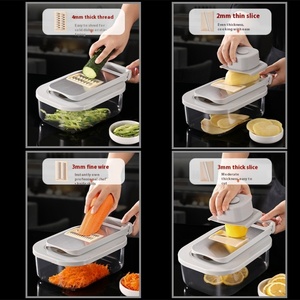 Home Essentials Multi-function Manual Slicer Vegetables <b>Kitchen</b> <b>Gadgets</b> with 9 in 1 Adjustable Blades - Product Image 5