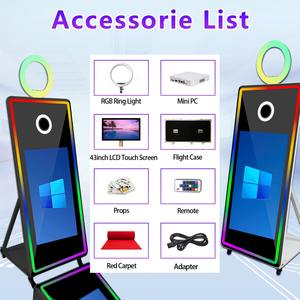 Cabina de Fotos con Pantalla Táctil para Selfies DSLR, Espejo Mágico de 65 Pulgadas con Cámara, Impresora y Luz de Relleno Opcional - Product Image 4