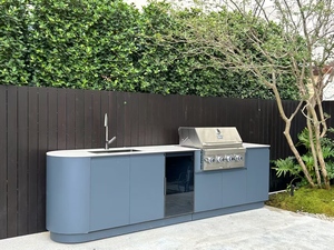 Hiện đại thân thiện với môi không gỉ MDF carcase bồn rửa vòi Ngăn kéo trượt backsplash cho tủ ngoài trời cho nhà biệt thự nhà bếp bản lề - Product Image 3
