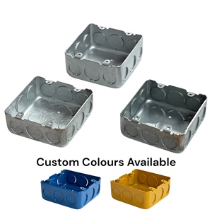 Caja eléctrica cuadrada de 2 bandas de metal galvanizado - Product Image 2