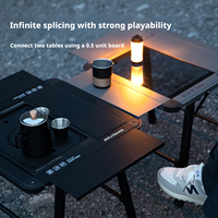 Nouvelle table pliante carrée légère en alliage d'aluminium, style moderne, pour l'extérieur, le camping et le barbecue, résistante à la rouille
