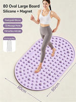 Tapis de massage des pieds en silicone antidérapant de haute qualité avec 13 grands aimants pour la réflexologie plantaire et l'utilisation sur tapis de course d'intérieur