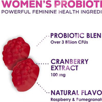Gummies Probiotiques Vegan pour Femmes à la Canneberge, Marque Privée SUNI