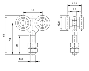 Support de <span class=keywords><strong>plafond</strong></span> réglable pour système monorail |   Support de rail en acier électrogalvanisé pour <span class=keywords><strong>porte</strong></span> <span class=keywords><strong>coulissante</strong></span> et rail supérieur - Product Image 2
