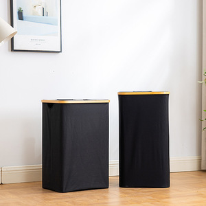 Collapsible Dirty Clothes Hamper with Handle Closet Storage <strong>Bin</strong> for Bedroom Bathroom Dorm - 66L <strong>Laundry</strong> Basket with Lid <strong>Black</strong> - Product Image 5