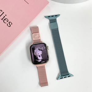 <span class=keywords><strong>ส</strong></span>ร้อยข้อมือแม่เหล็กตาข่ายโลหะบางสำหรับ <span class=keywords><strong>Apple</strong></span> <span class=keywords><strong>Watch</strong></span> Band ซีรี<span class=keywords><strong>ส</strong></span>์10 9 8 46มม. 45มม. - Product Image 3