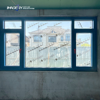 Fenêtres à battants horizontaux modernes à triple vitrage, cadre en aluminium et acier inoxydable, verre trempé pour villa, cuisine, balcon