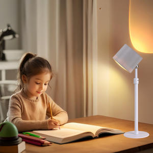 Lámpara de escritorio con control remoto, luz nocturna LED, diseño geométrico sólido para dormitorio, estudio, montable en pared con batería interna - Product Image 4