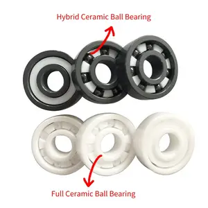 High Speed 608 Hybrid Black Ceramic Bearings For Longboard Inline Skates Scooters Skateboard