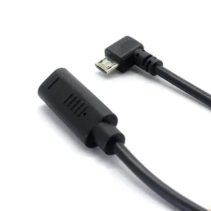 سلك مزامنة بيانات موصل USB مايكرو 90 درجة ذكر إلى أنثى من النوع C بسعر المصنع لـ Samsung HTC وآخرون