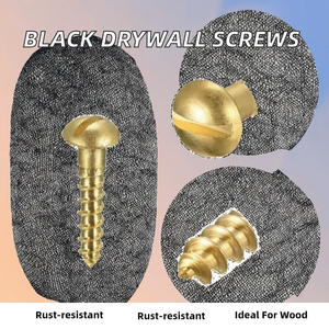 Vis à cloison sèche en acier inoxydable 25 mm, noires, autotaraudeuses, à tête fraisée plate, M4 M5 disponibles, longueurs 50 mm et 180 mm pour le bois - Product Image 2