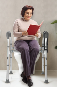 Dispositivo de aumento de rehabilitación Ancianos mujeres embarazadas sentarse y elevar la almohadilla Refuerzo de inodoro de aleación de aluminio - Product Image 2