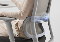 Chaise de bureau ergonomique en maille pivotante avec support lombaire pour le bureau commercial et professionnel