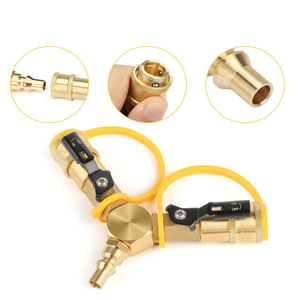 Copper Y Type <b>Adapter</b> 1/4 Inch Quick Connect <b>Plug</b> In For Gas Cylinder Connection - Product Image 2