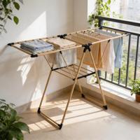 Séchoir à linge pliable et extensible en métal grande capacité pour salle de bain et usage domestique, support multifonctionnel pour vêtements
