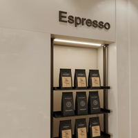 CIRI Design d'intérieur de café, comptoirs de bar à café, vitrines pour magasins de bubble tea, armoires de présentation en verre, personnalisation complète de la pièce, magasin