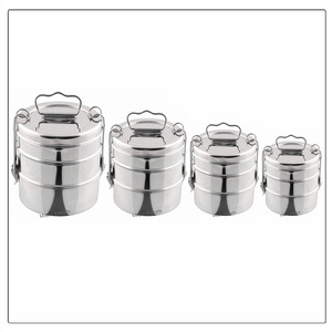 Boîte à lunch en acier inoxydable à un seul niveau, finition cuivre, capacité de 1 à 3 L, préservation de la fraîcheur, passe au lave-vaisselle, 3 compartiments, portable - Product Image 3