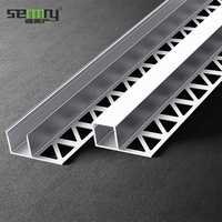 Luz de perfil de aluminio Led plano para decoraciones Canales Extrusiones LED Strip Cove Iluminación Esquina Led Perfil de aluminio