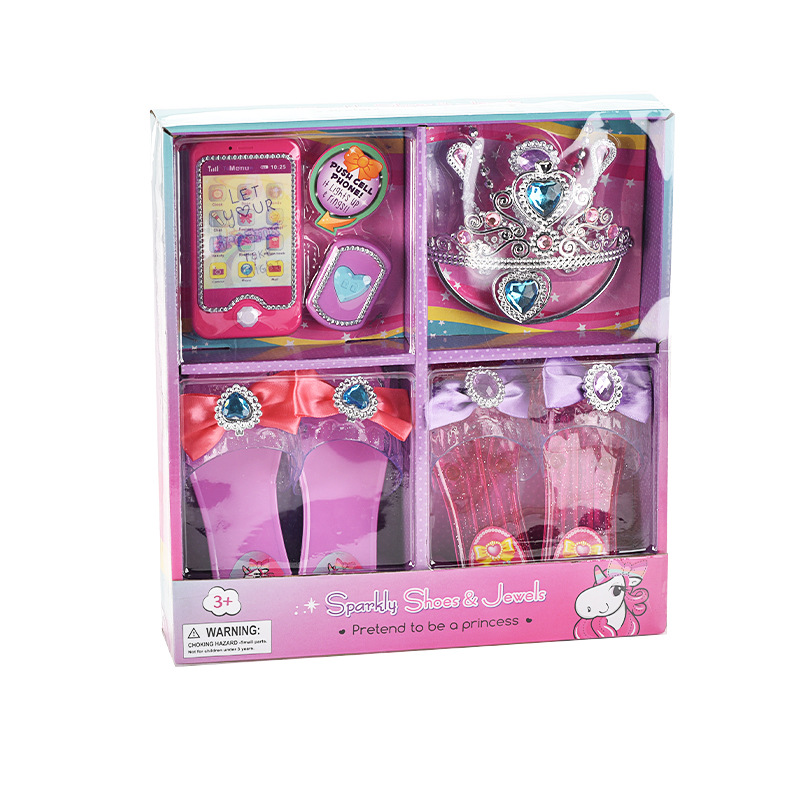 Популярный индивидуальный комплект ювелирных изделий для девочек, пластиковые игрушки на высоких каблуках