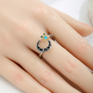 Bague ouverte en alliage en forme de grenouille, bijoux unisexes, cadeau, bagues tendance - Product Image 1