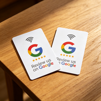 PVC NFC Google-Bewertungskarte 13,56MHz ISO14443A NTAG213 215 216 für Restaurant Einzelhandel Salon Zugangskontrollkarten