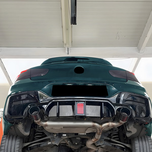 BMW 1 Series F20 F21 LCI M Sport Rear Lip Spoiler PP Body Kit Piano Black Carbon Fiber Texture - Product Image 3