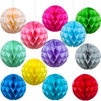 Lanterne en papier colorée en forme de nid d'abeille pour la décoration d'ambiance de mariage, de remise de diplôme, de Diwali, de fiançailles, de fête XIYOULE