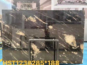 แผ่นหินอ่อนสีดำทอง <span class=keywords><strong>Prometheus</strong></span> ขัดเงา หินธรรมชาติลายเส้นทอง สำหรับเคาน์เตอร์ ผนัง พื้น โรงแรมหรู วิลล่า - Product Image 4