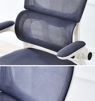 Nouveau design de support lombaire en tissu de qualité supérieure, chaise de direction en maille noire, chaises de bureau pivotantes