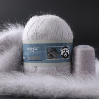 Großhandel Nerz-Kaschmir-Garn 50g+20g Bestseller Langhaarige Angora-Kaninchenhaare und Nylon-Mischung zum Handstricken von Damenpullovern