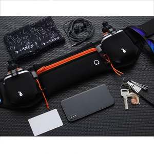 Cinturón Deportivo para Correr, Riñonera Deportiva para Exteriores con Porta Botella de Agua, Cierre de Cremallera de PVC Impermeable - Product Image 3