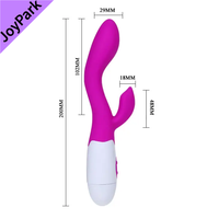 JoyPark Starker Rosa Silikon Wasserdichter IPX5 Vibrierender 30-Gang USB Aufladbarer AV Doppelmotor Zauberstab Massage G-Punkt Vibrator
